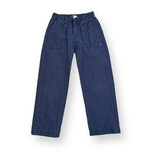 Roxy Girl Youth 8 Small Blue Canvas Cargo Trouser Pants Cotton Elastic Waist